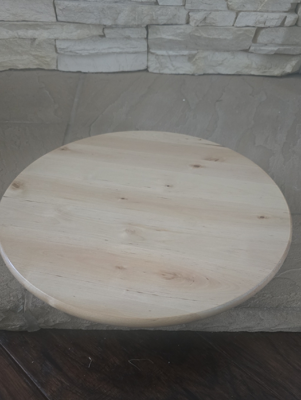 IKEA Natural Light Wood Round Lazy Susan Serving Board.